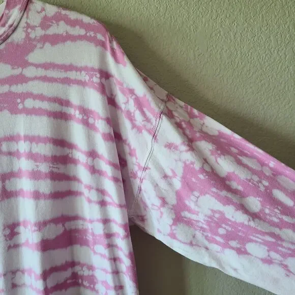 Anthropologie Free People Tie Dye T-Shirt Small Long Sleeve Tee Shirt Oversized - Picture 3 of 10